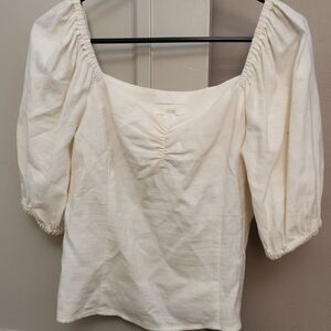 H&M Cream Puff Sleeve Blouse
